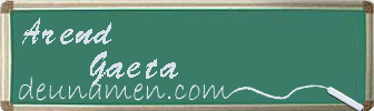 Arend Gaeta Visitenkarte